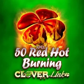 50 Red Hot Burning Clover Links slot visual from Novomatic available on spinsaura.com