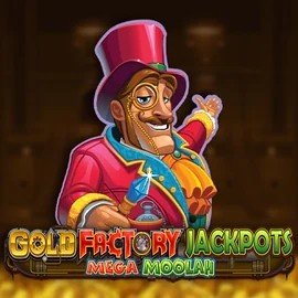 Gold Factory Jackpots Mega Moolah slot icon by Aurum Signature Studios, available at Spinaura Casino