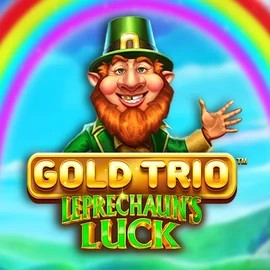 Gold Trio Leprechaun's Luck slot visual from Playtech available on spinsaura.com
