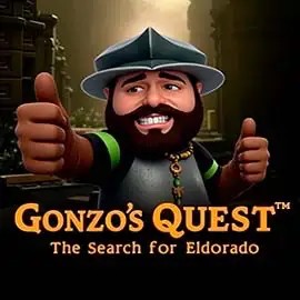Official Slots logo: Gonzo's Quest by NetEnt at Spinaura Casino