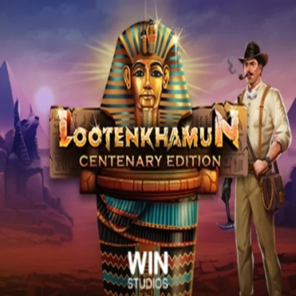 Official Slots logo: Loot'en Khamun the Dead Sea Scrolls by Win Studios at Spinaura Casino