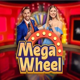 Mega Wheel online game logo by Pragmatic Play on spinsaura.com