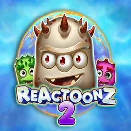 Reactoonz 2 online game logo by Play'n GO on spinsaura.com