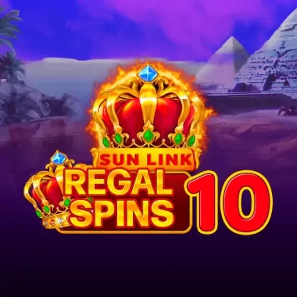 Regal Spins 10 slot logo by PatePlay at Spinaura Casino