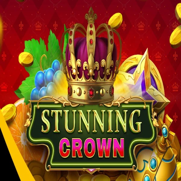 Stunning Crown online game logo by BF Games on spinsaura.com